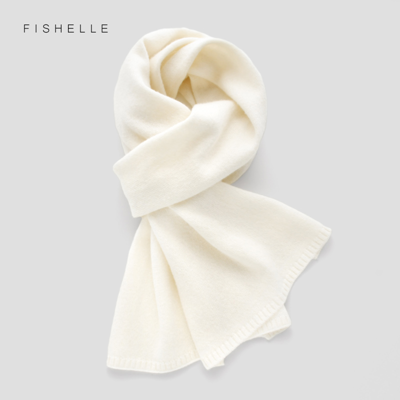 Wool Scarf Men - Syal Wol Putih Wanita Syal Rajut