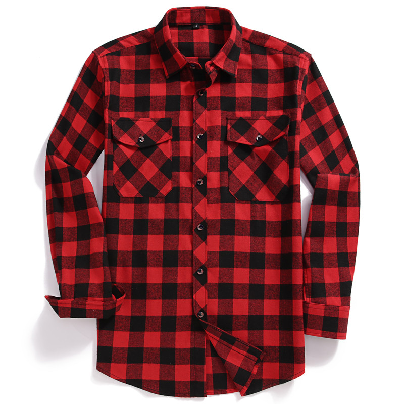 Jatuh Kemeja Kasual Lengan Pan - Flannel Shirt Lined ulasan dan harga