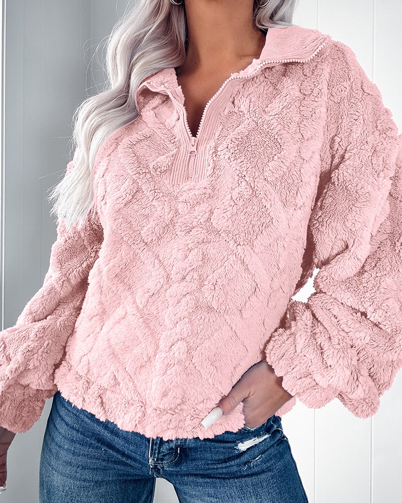Sweater Wanita Berbahan Sherpa - Sherpa Hoodie Fleece ulasan dan harga