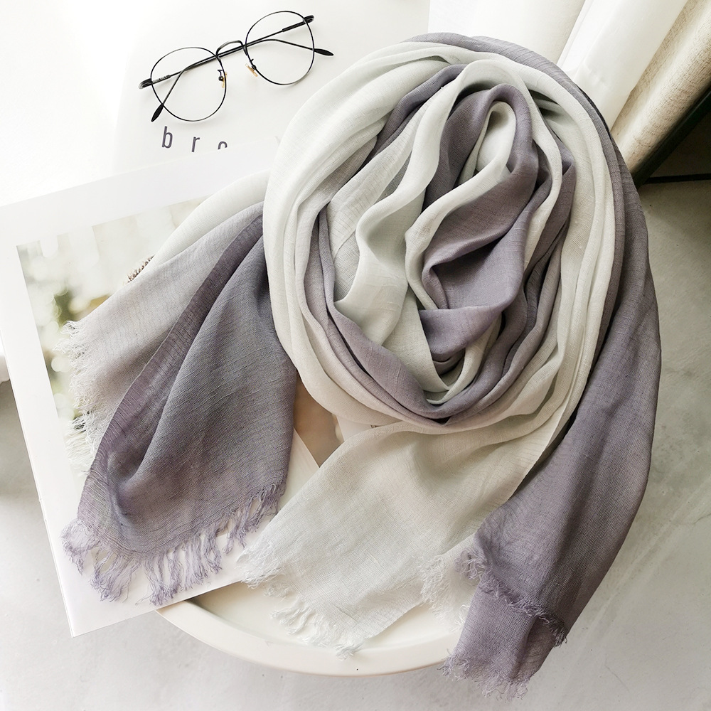 Syal Linen Katun Uniseks Gaya  - Shawl Wrap Winter ulasan dan harga