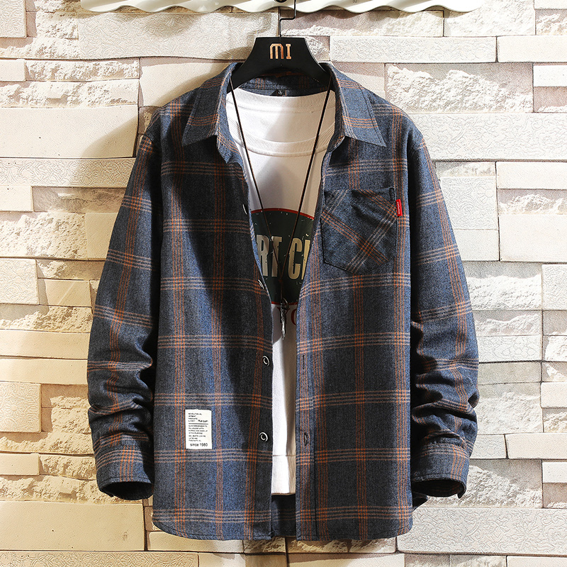 Kemeja Kotak-kotak Pria Musim  - Flannel Shirt Lined ulasan dan harga