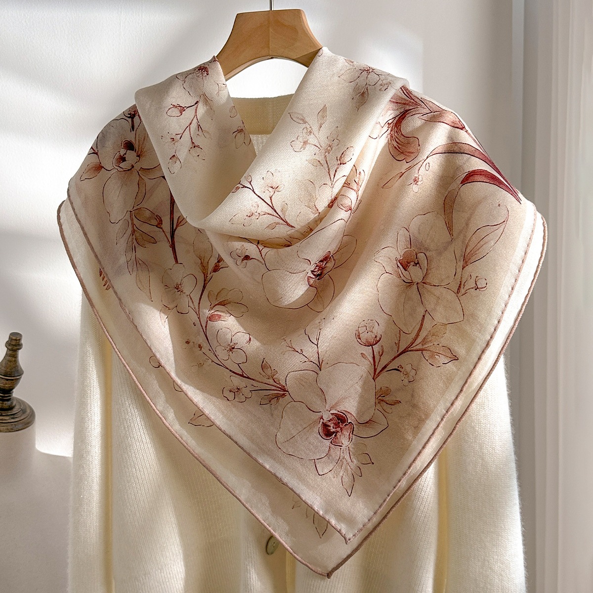 Syal Persegi Wol 100% Premium  - Shawl Wrap Winter ulasan dan harga